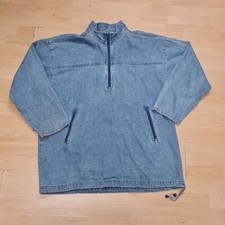 Smocks Lee valley Ireland Denim Mens 3XL XXXL 1/2 Zip Chore Pullover Artist vgc