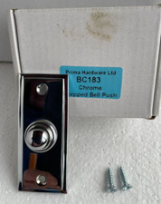 Wired Door Bell Replacement Push Button Unlit Prima Hardware chrome