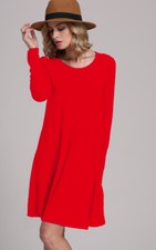 Women Long Sleeve Swing Dress