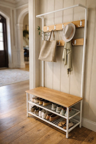 Coat rack bench - coat,