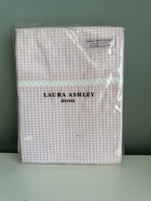 Laura Ashley Pink Gingham Tie Top Fully Lined Cotton Curtains