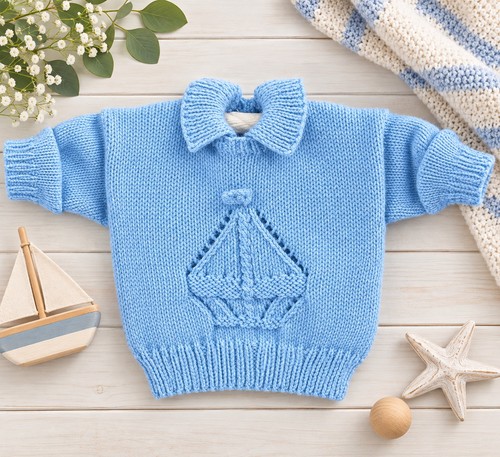 Baby knitting pattern - baby, sweater