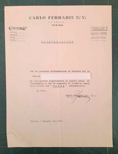 Certificate for the use - for,