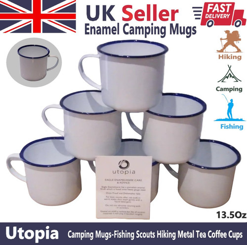 Enamel camping mugs - enamel, mugs-fishing
