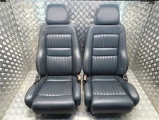 Blue Momo Leather Seats Front