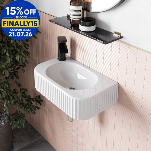 Bathroom wall hung basin sink - wall,
