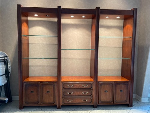 Vintage wood glass modular - glass,