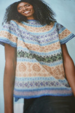 Knitting Pattern Fairisle  Jumper  In  Shetland 4ply Wool -Sizes 34-54in