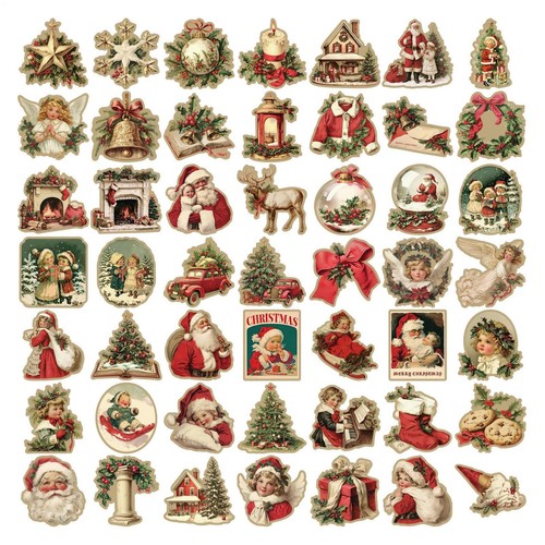 50pcs christmas rub sticker - christmas,