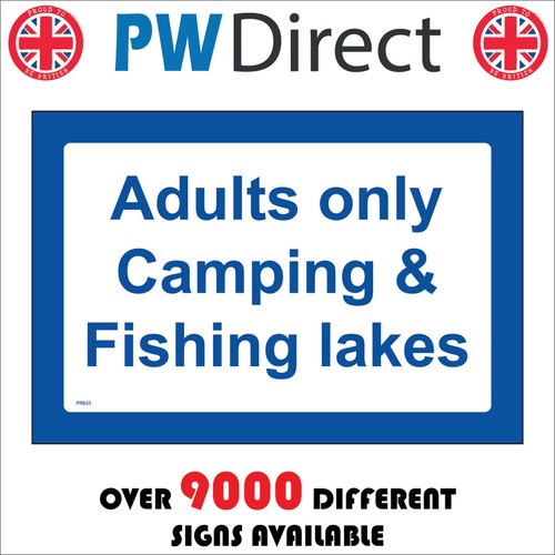 Sign adults only camping - only,
