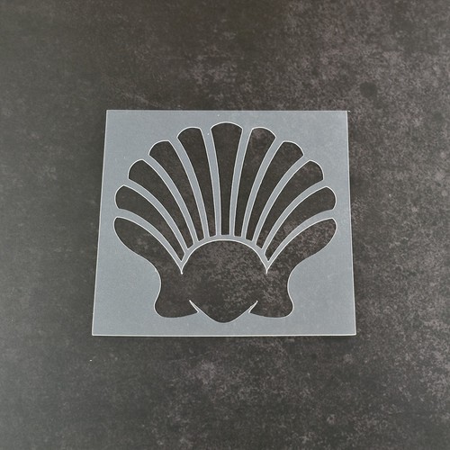 Seashell stencil reusable - stencil,