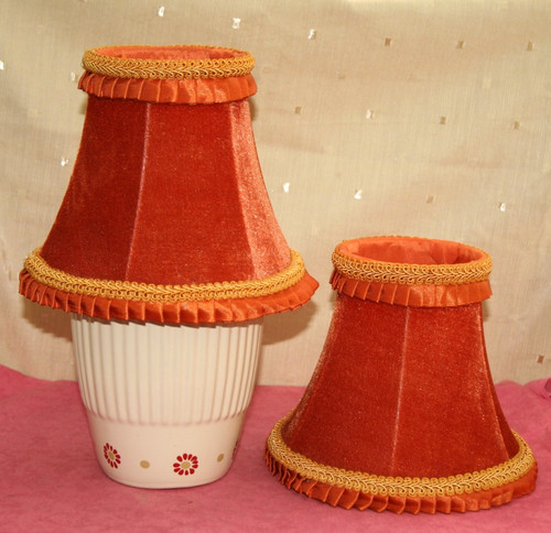 Pair vintage style lampshades - style,
