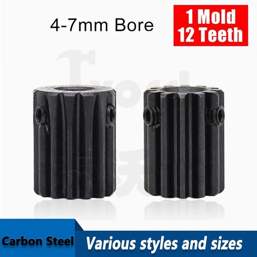 12t teeth mod1 steel pinion - teeth,
