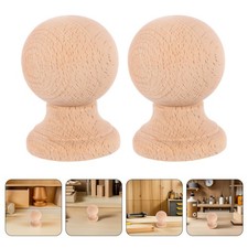  4 Pcs Wood Finial Topper End