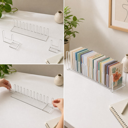 Tier clear acrylic postcard - acrylic,