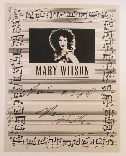 Signed mary wilson 8x11 - signed, by