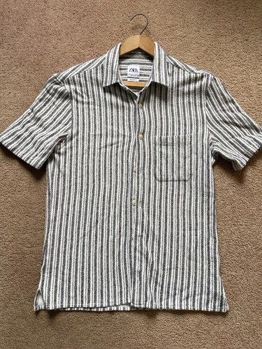 Zara knit shirt mens - mens, grey/