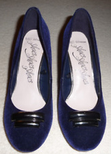 Women's M&S Navy Blue Suede