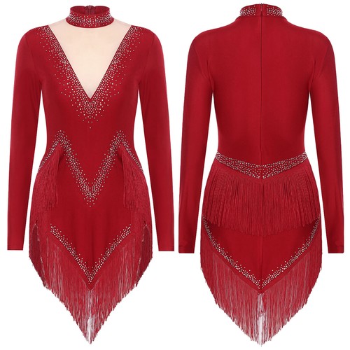 Women shiny tassel latin - uk,