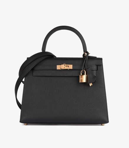 Hermès black epsom leather - black,