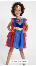 Superhero Super girl Costume Dress  Age 5-6 Years Girls Halloween