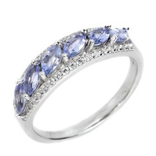 Silver Ring Tanzanite Genuine