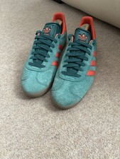 Men’s 2023 Green & Orange Adidas Gazelle II Trainers Size 8 UK