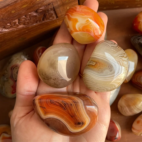 Natural sardonyx agate - agate, palm