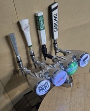 4  Way Beer Pump/ Beer Font / Pub /Bar /Mancave/San Miguel/Carling/Carlsberg