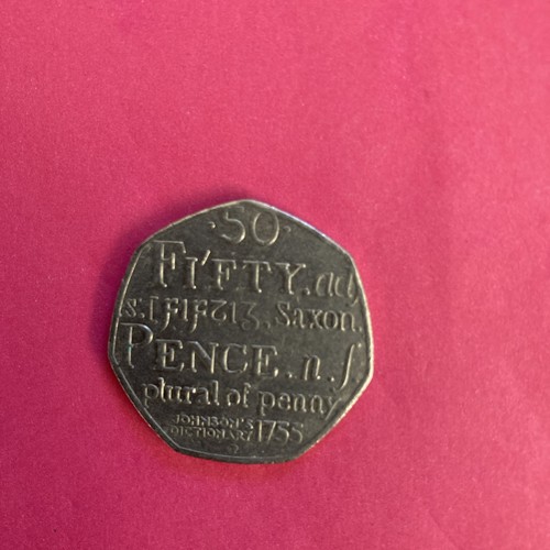 Fifty pence coin 50p - gb,