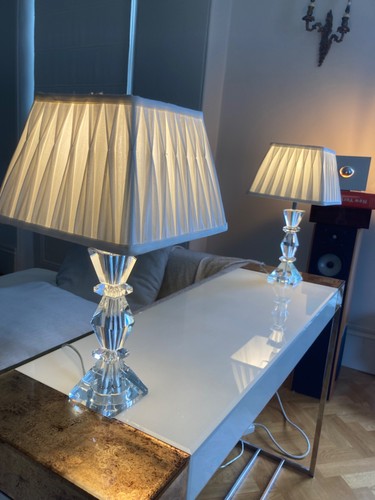 Lucite table lamps one - table, (