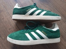 Mens Adidas Gazelle OG Dark Green & Cream In Size 8 UK 