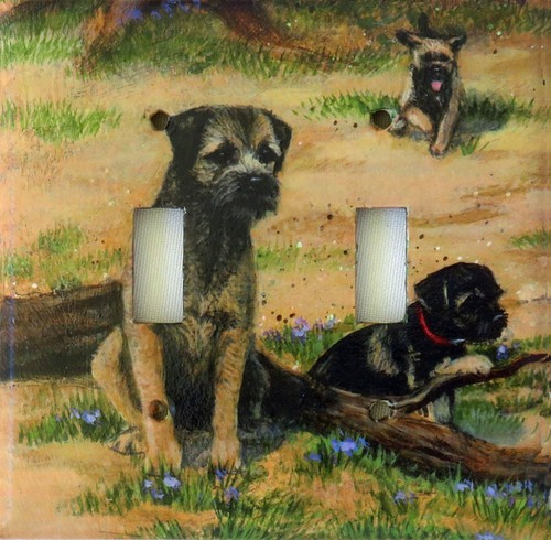 Border terrier double toggle - border,