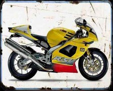 Aprilia Rsv 1000 Mille 01 04 A4 Metal Sign Motorbike Vintage Aged