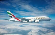 EMIRATES AIRCRAFT PLANE ABSTRACT CANVAS WALL ART FRAMED PICTURE 20 X 30 INCH