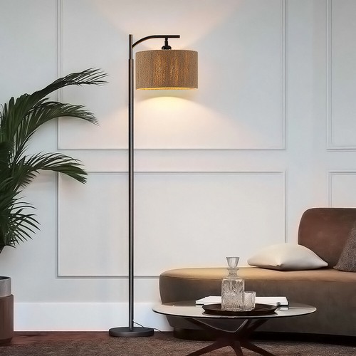 Rattan woven floor lamp - rattan,