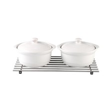 Large Heat Resistance Stainless Trivet Pot Pan Stand Rack 50x28 cm Worktop Saver