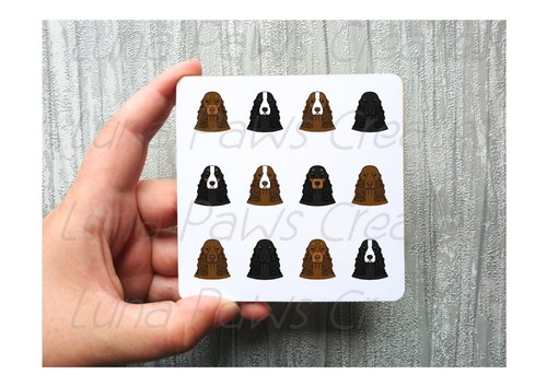 Field spaniel coaster novelty - spaniel, coaster,
