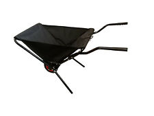 Lightweight Foldable Wheel Barrow Folding Wheelbarrow Black  Garden Space Saving