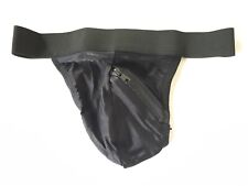 Shirley of Hollywood Size M Black Zip Pocket Thong Erotic Underwear Pants Thongs