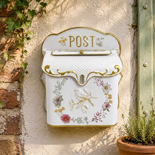 Vintage metal mailbox - vintage, retro