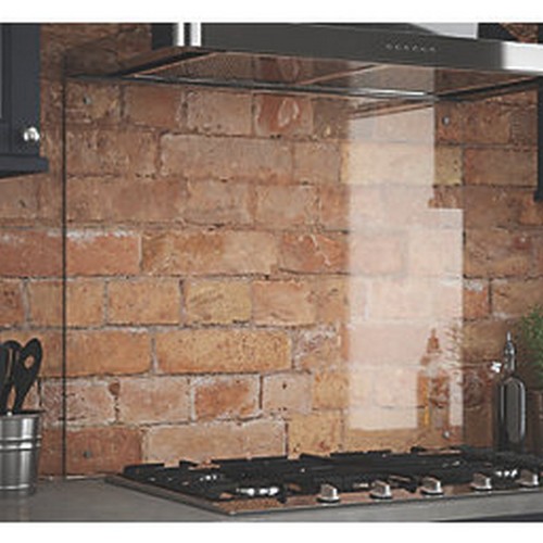 Splashback clear with brushed - splashback,