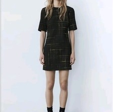 Zara Black Tweed Dress with