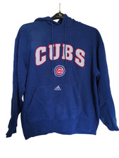 Chicago Cubs Adidas Hoodie Mens Hooded Sweater - L - Blue