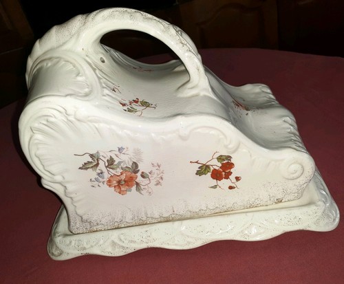 Vintage cheese dish - and, lid