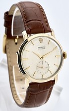 Rolex Precision Swiss Rare 18 Jewel 9K Solid Gold 1962 Gents Vintage Watch 33mm