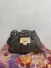 Jimmy Choo Ramona Small/Mini Snakeskin and Brown Leather Bag, Designer 