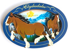 Anheuser Busch Budweiser Clydesdales Refrigerator 3-D Magnet
