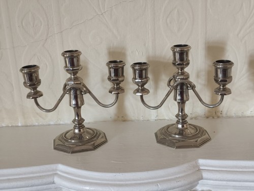 Pair vintage silver plated - of,