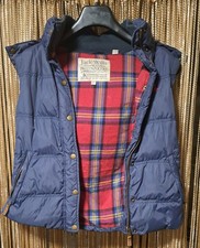Jack Wills Women's Hooded Puffer Down Padded Gilet Bodywarmer Size 10, Navy